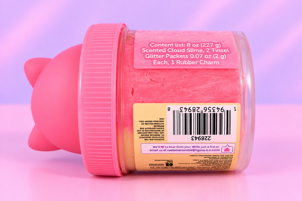 Squish, mellow sugar, cookie scented, premium cloud slime￼